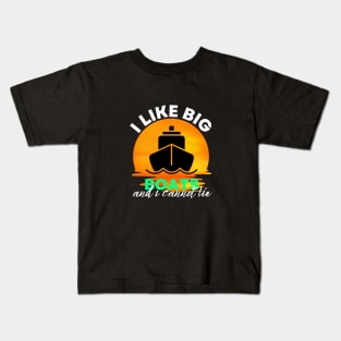 I Like Big Boats and I Cannot Lie Kids T-Shirt